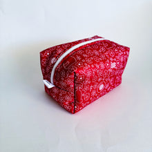 Load image into Gallery viewer, PRE-ORDER: Racing Make-up Pouch - Red Floral Racing Icons