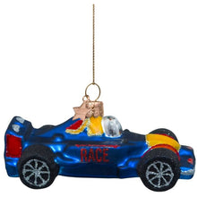 Load image into Gallery viewer, Racing Ornament - Blue Racing Car