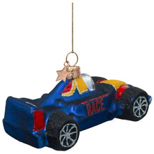 Load image into Gallery viewer, Racing Ornament - Blue Racing Car