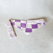 Load image into Gallery viewer, PRE-ORDER: Racing Pet Tie on Bandana - Lilac Tracks