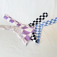 Load image into Gallery viewer, PRE-ORDER: Racing Pet Tie on Bandana - Lilac Tracks