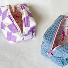 Load image into Gallery viewer, PRE-ORDER: Racing Make-up Pouch - Lilac Tracks