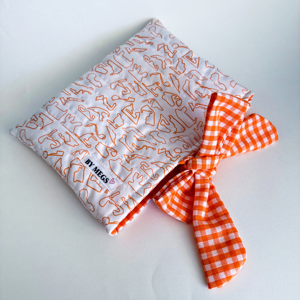 PRE-ORDER: Racing Book Sleeve - Orange Tracks