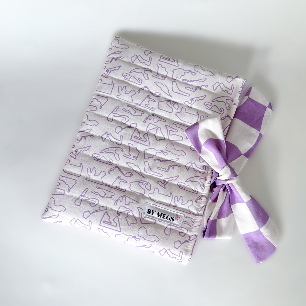 PRE-ORDER: Racing Book Sleeve - Lilac Tracks
