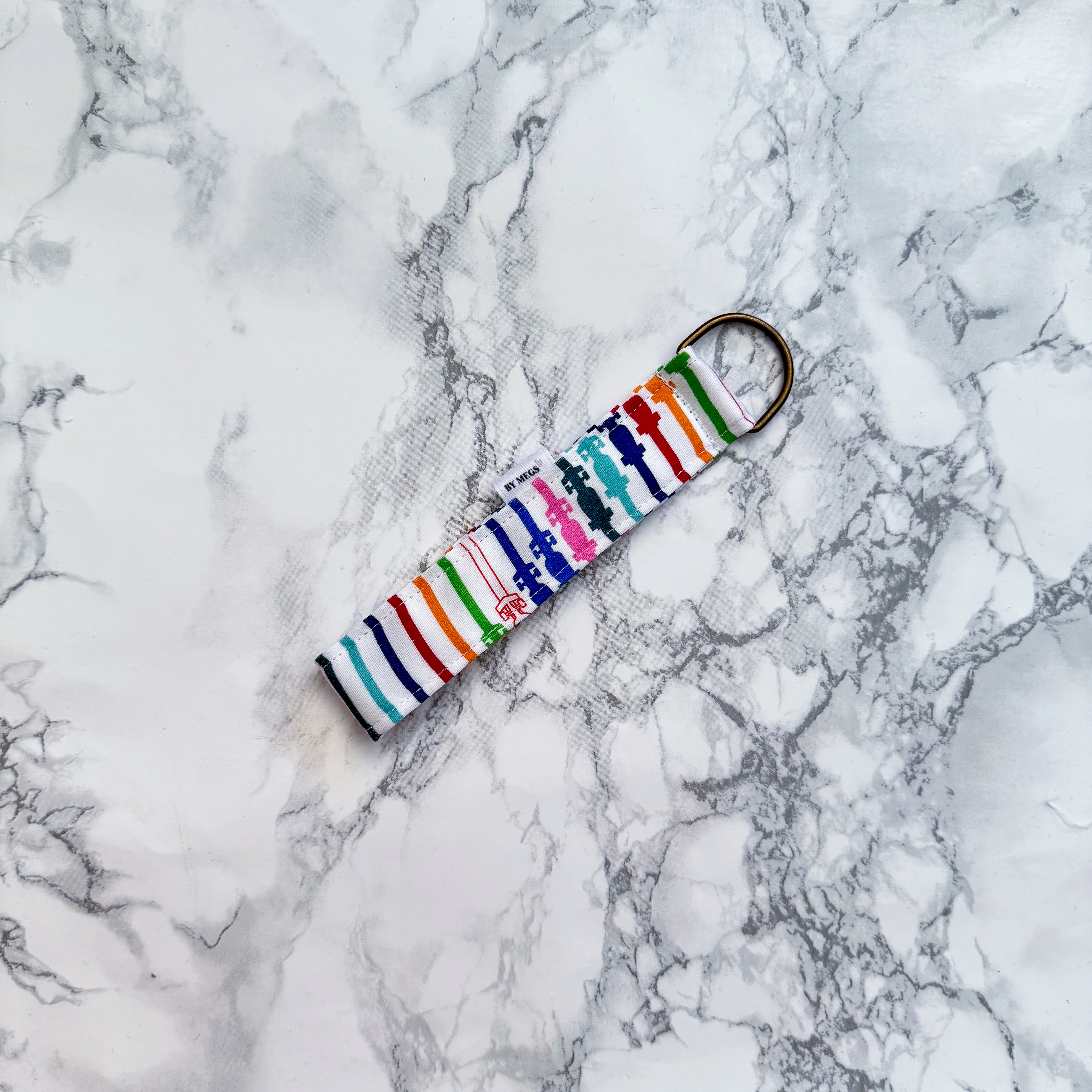 PRE-ORDER: Striped Cars Racing Keychain