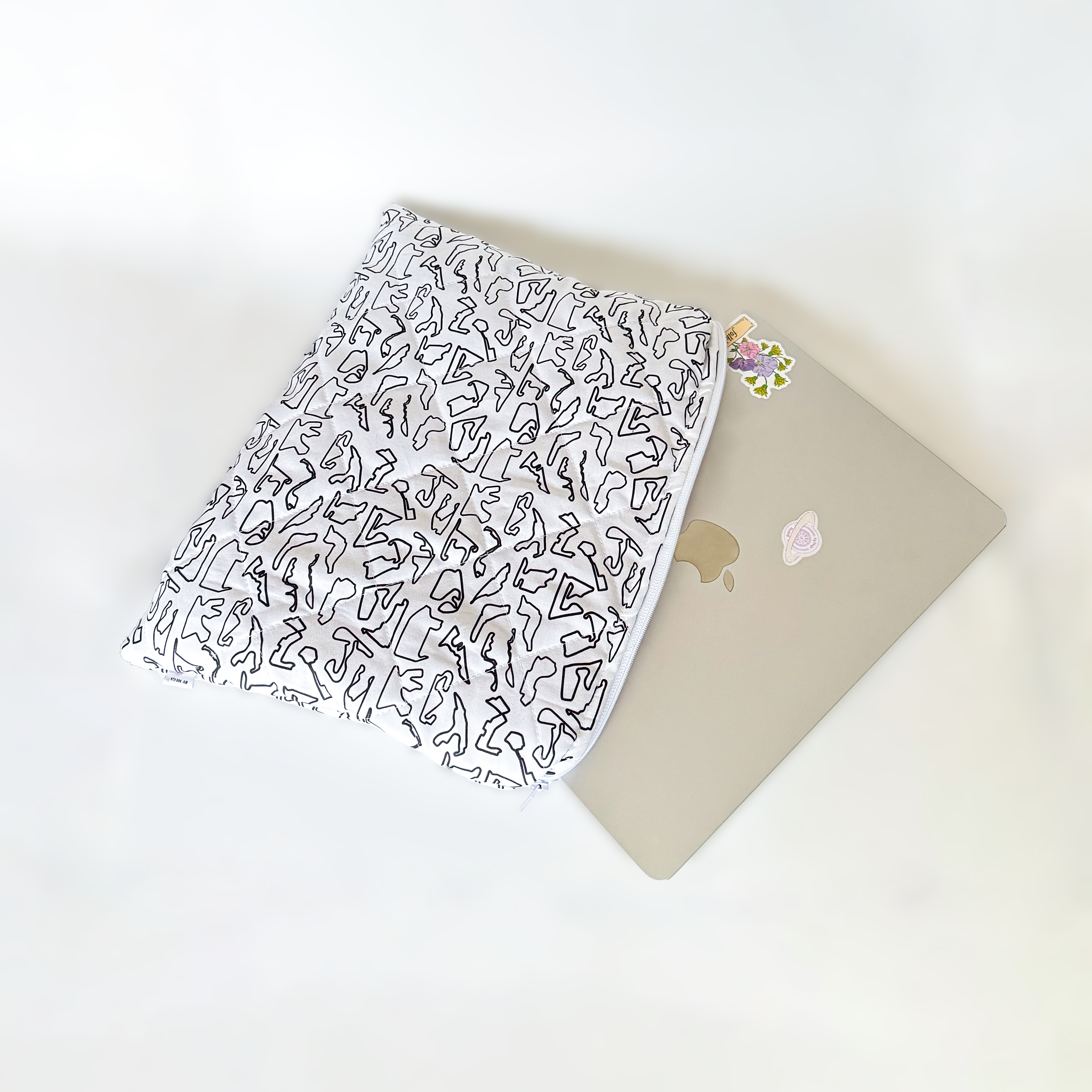 PRE-ORDER: Racing Laptop Sleeve - Black Tracks