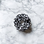 PRE-ORDER: Racing Double Layer Scrunchie: Checkered Flag