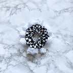 PRE-ORDER: Racing Double Layer Scrunchie: Checkered Flag