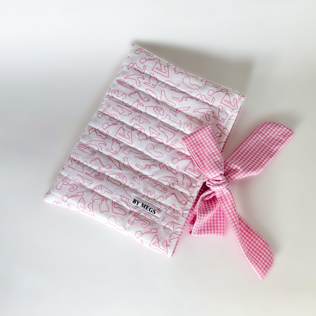 PRE-ORDER: Racing Book Sleeve - Pink Tracks