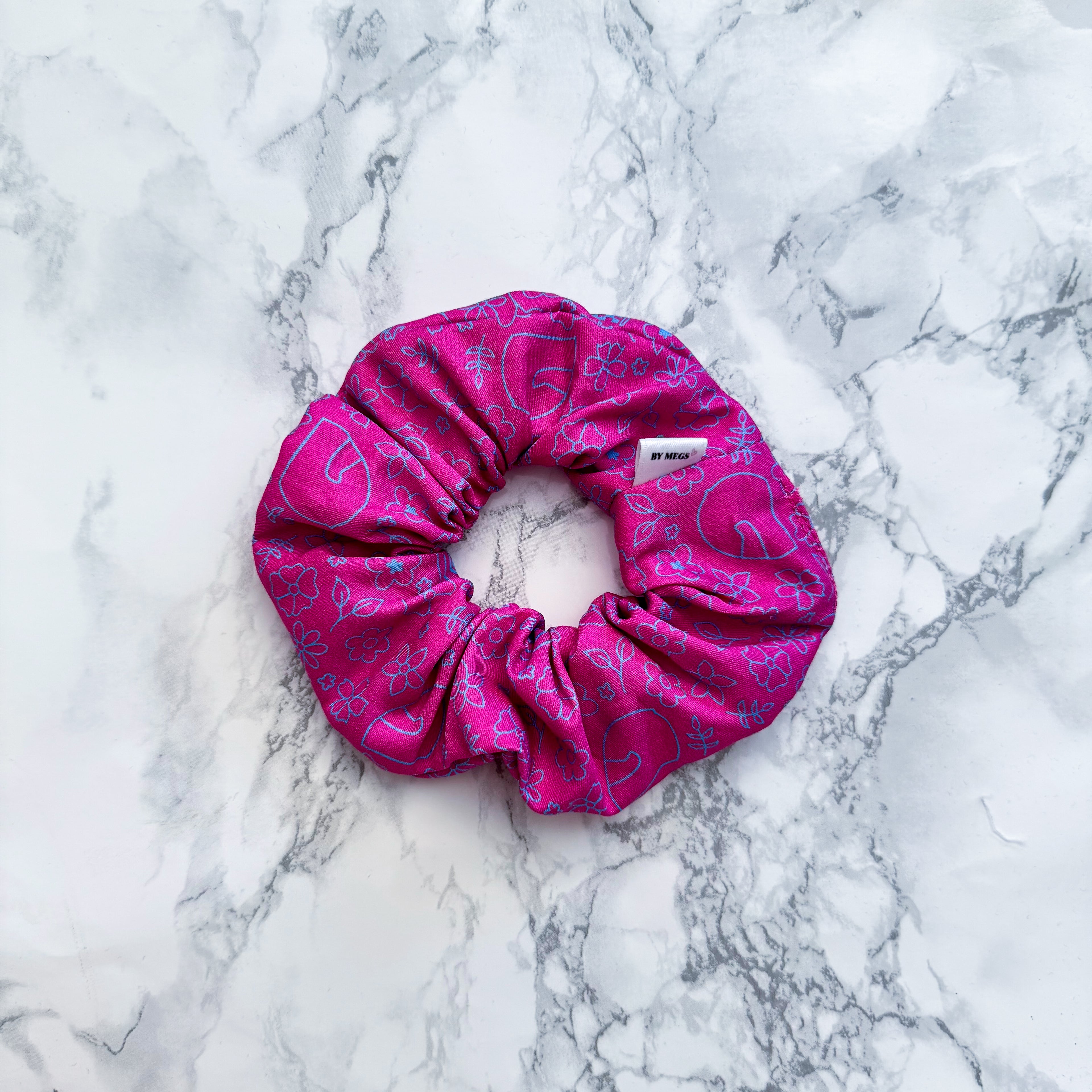 PRE-ORDER: Racing Scrunchie: Floral Racing Icons