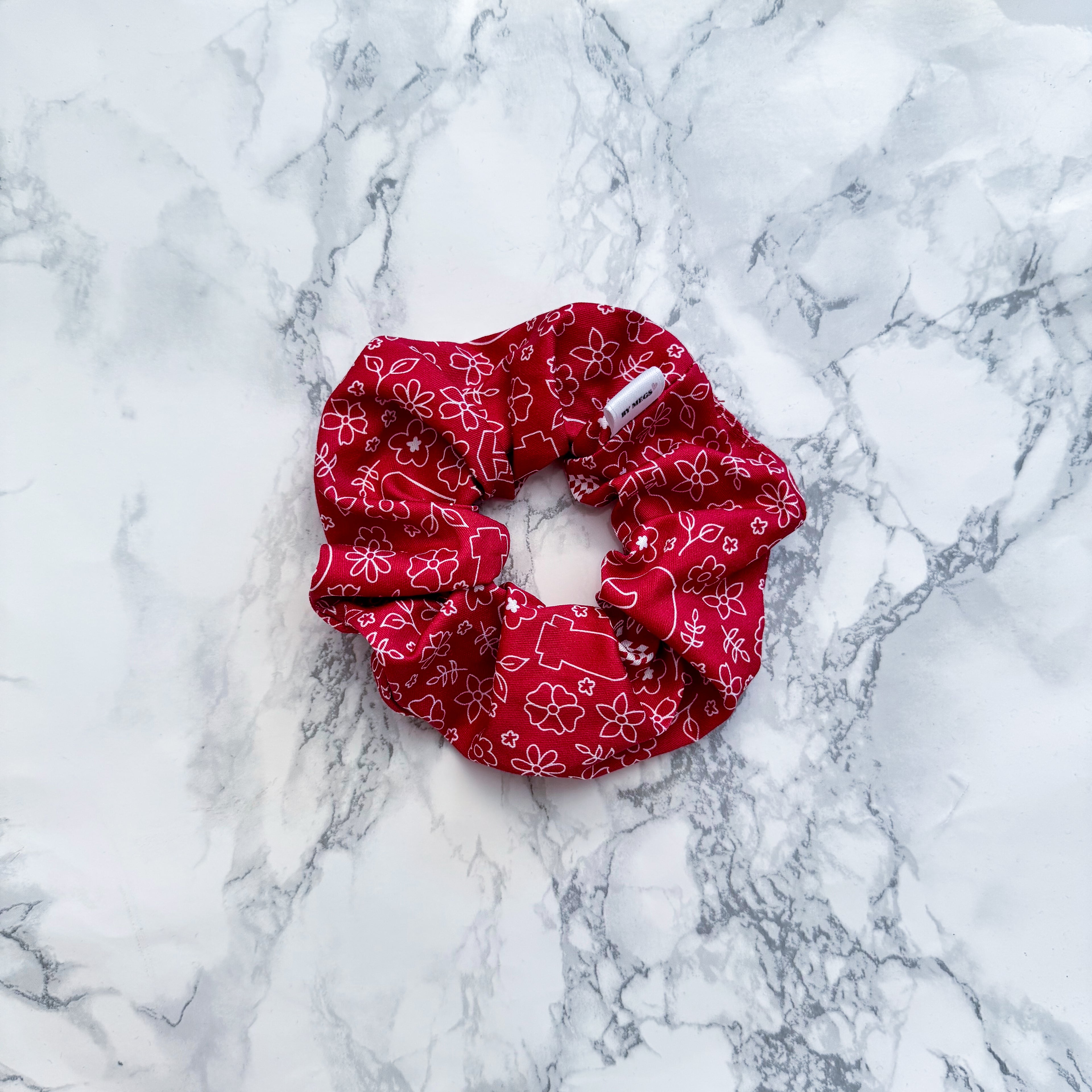 PRE-ORDER: Racing Scrunchie: Floral Racing Icons