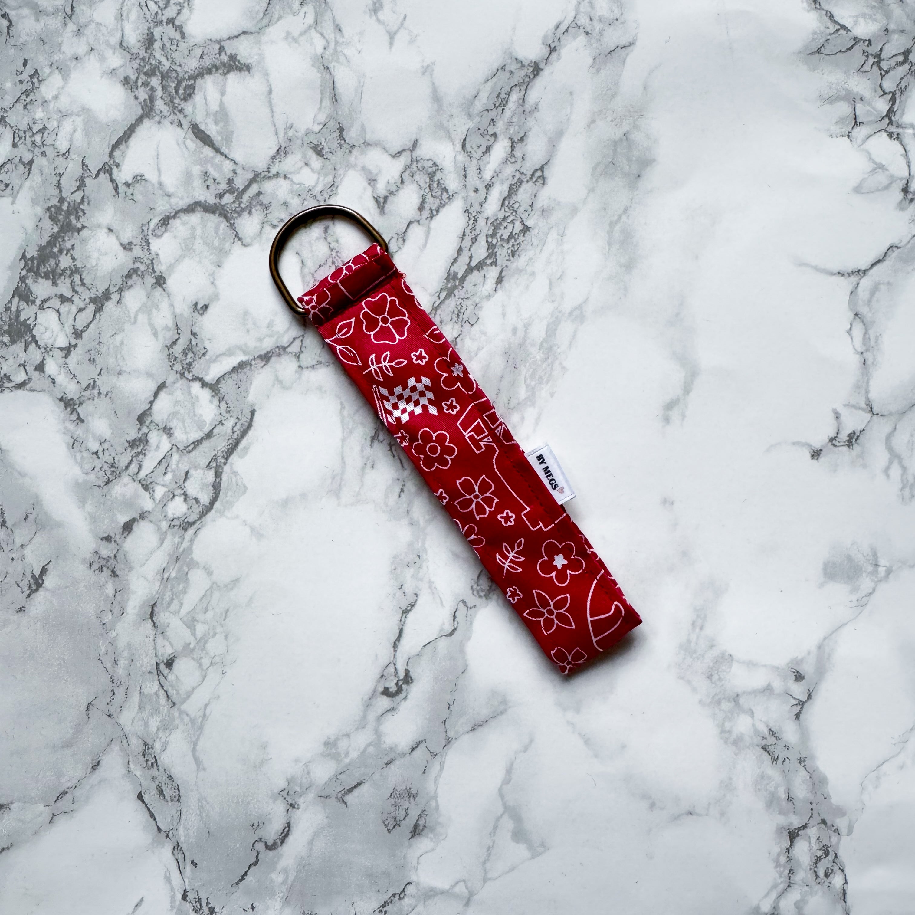 PRE-ORDER: Floral Racing Keychain
