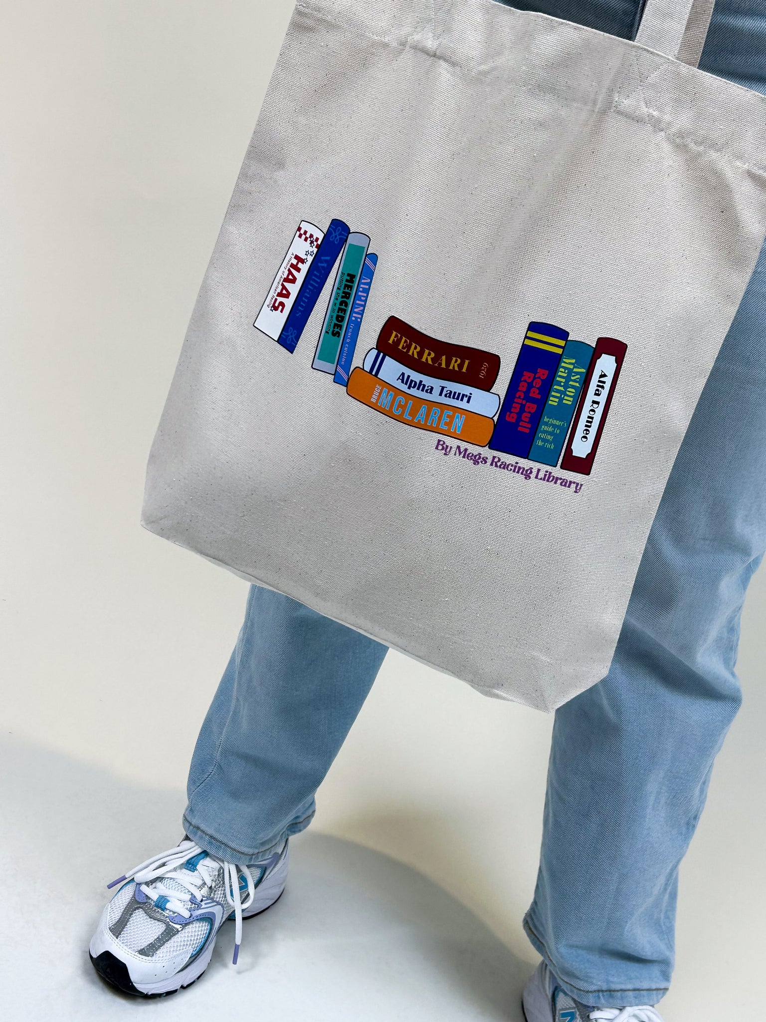 Racing Tote: Bookshelf – By Megs