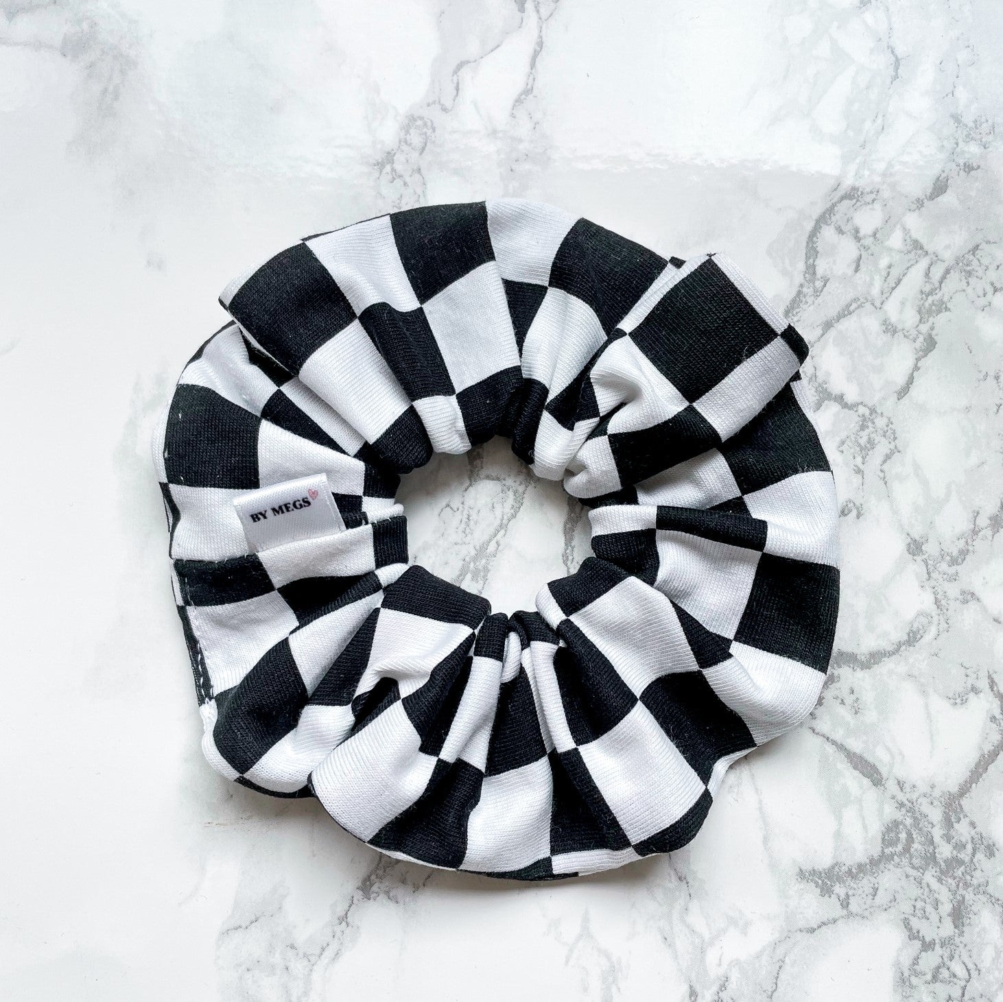 Racing Scrunchie: Checkered Flag