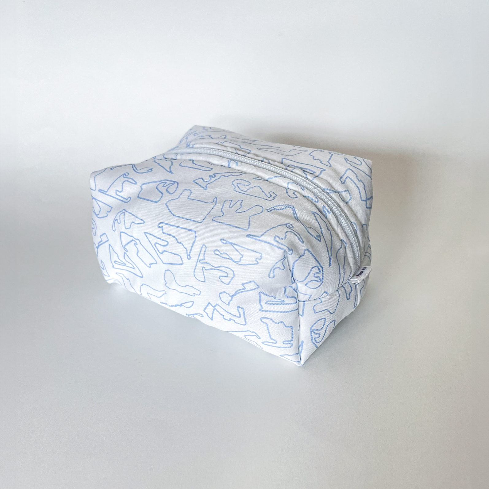 PRE-ORDER: Racing Make-up Pouch - Blue Tracks