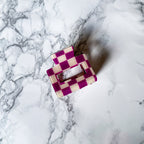 Checkered Flag Claw Clip Square