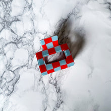 Load image into Gallery viewer, Checkered Flag Claw Clip Square
