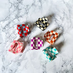 Checkered Flag Claw Clip Square