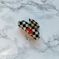 Checkered Flag Cherry Claw Clip