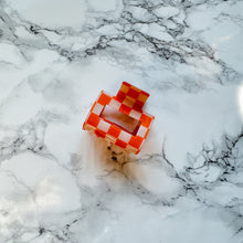 Load image into Gallery viewer, Checkered Flag Claw Clip Square
