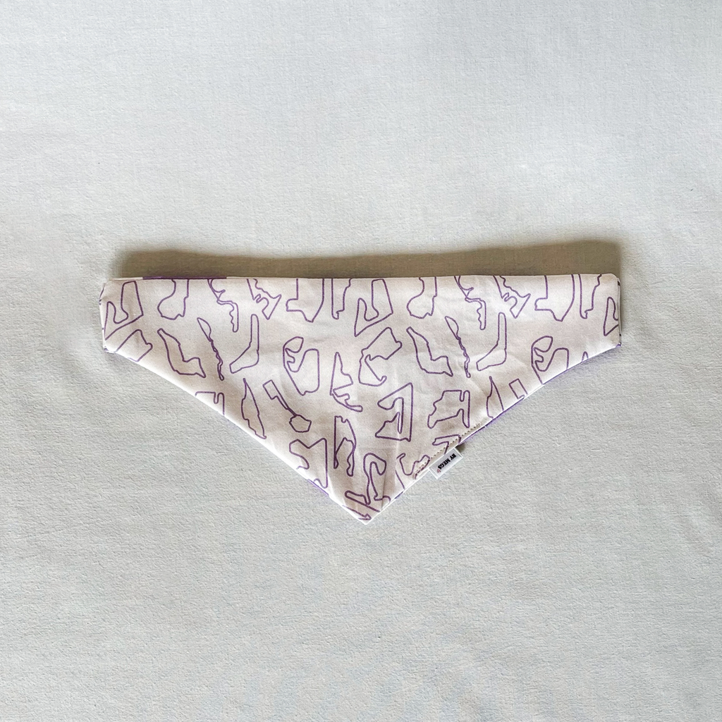 PRE-ORDER: Racing Pet Over the Collar Bandana - Lilac Tracks