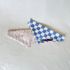 PRE-ORDER: Racing Pet Over the Collar Bandana - Black & Blue Checkered