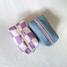 Load image into Gallery viewer, PRE-ORDER: Racing Make-up Pouch - Lilac Tracks
