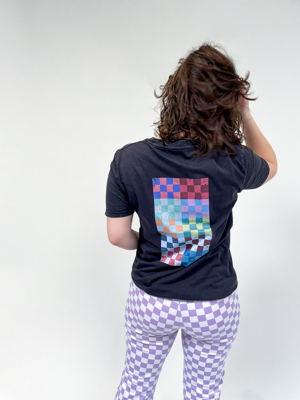 Racing Shirt: Teams Checkered Black