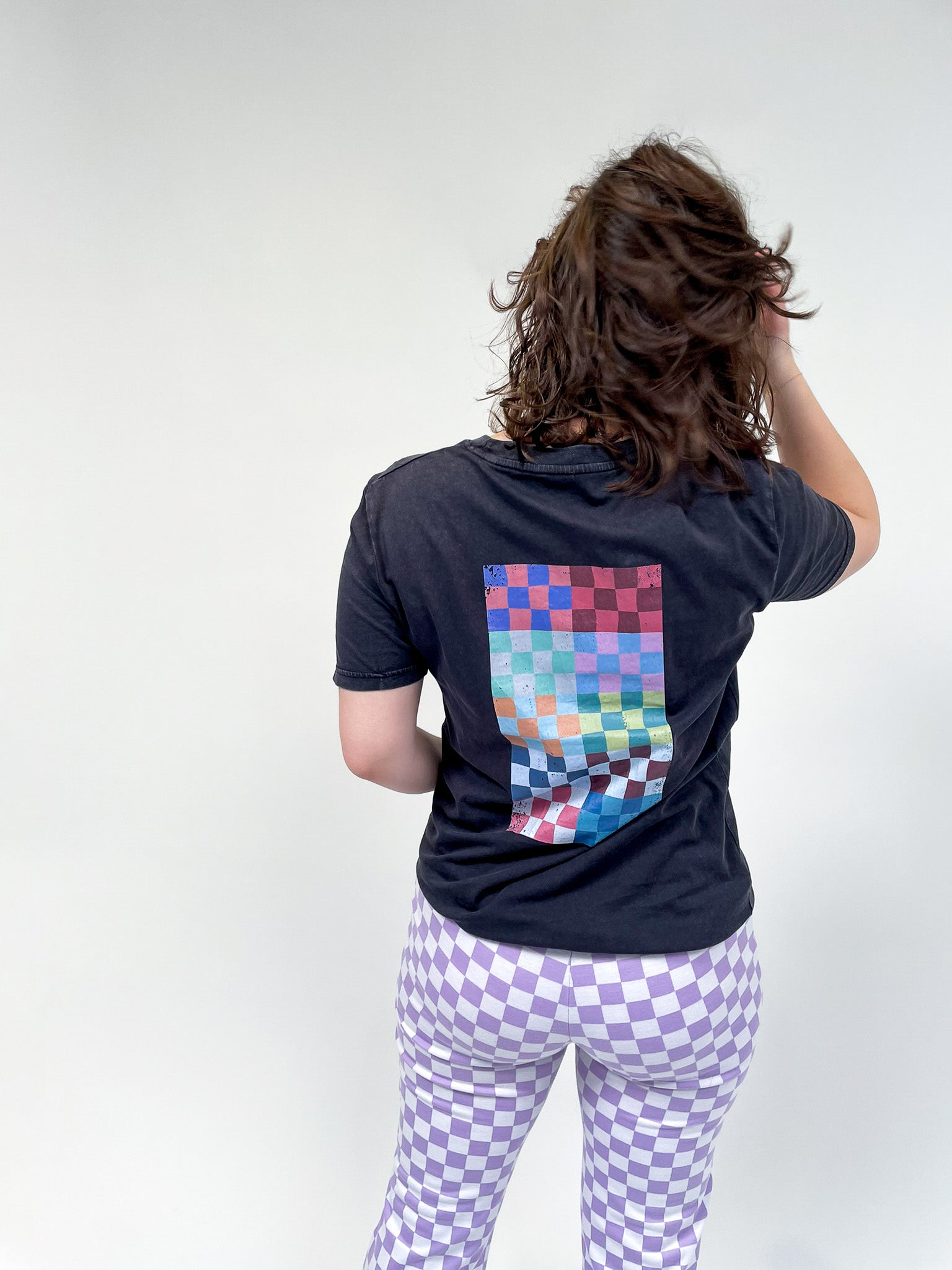 Racing Shirt: Teams Checkered Black