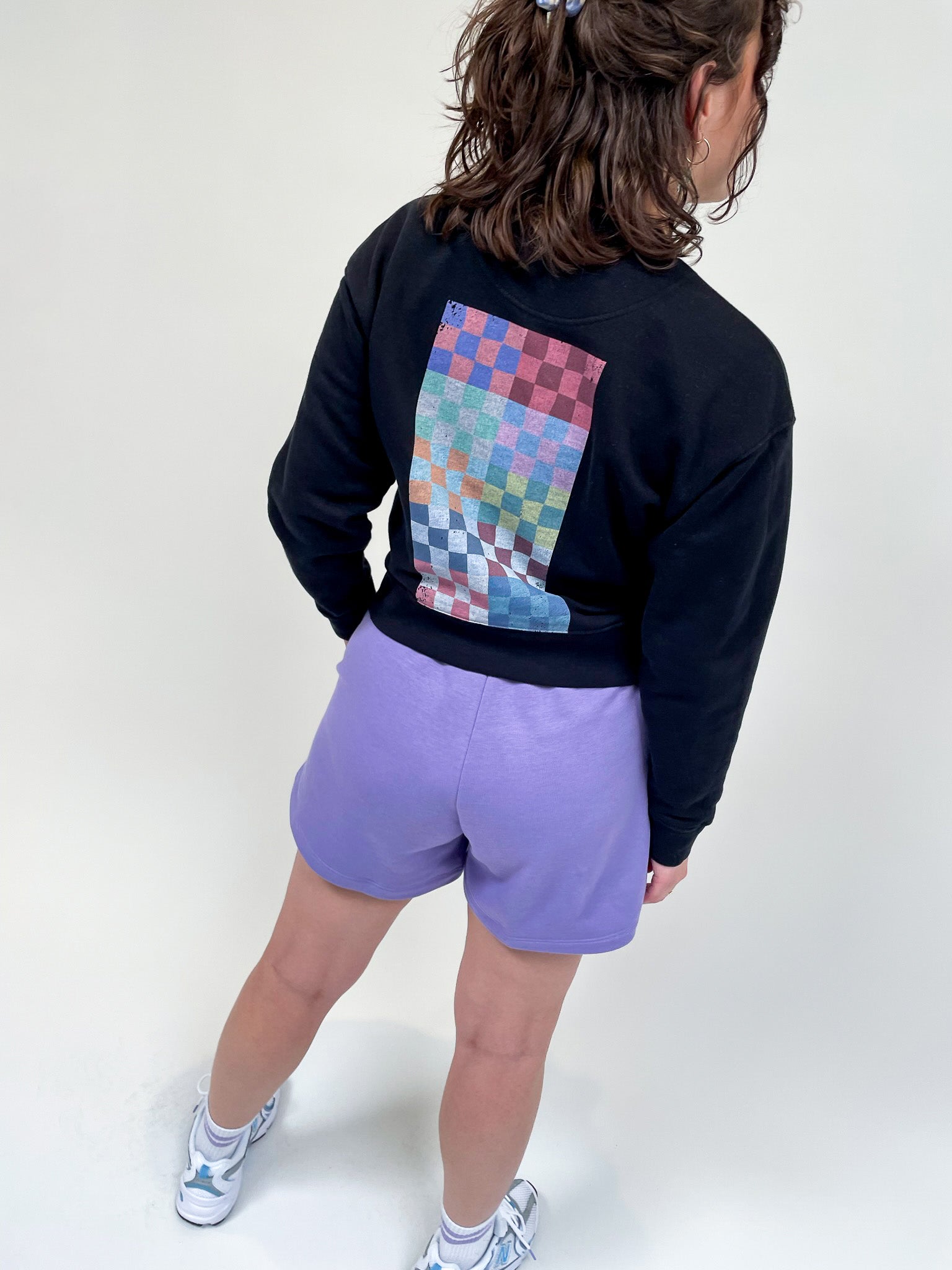 Racing Cropped Sweater: Teams Checkered