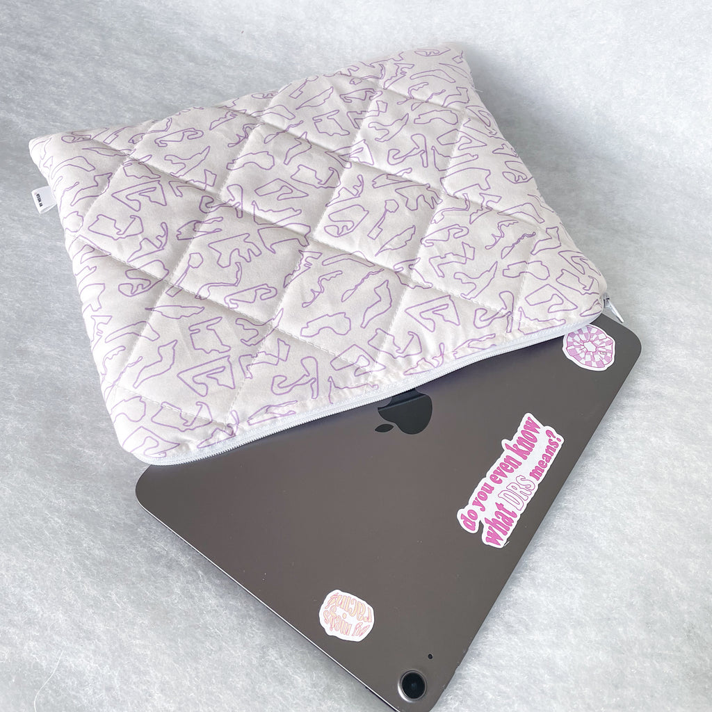 PRE-ORDER: Racing Tablet Sleeve - Lilac Tracks