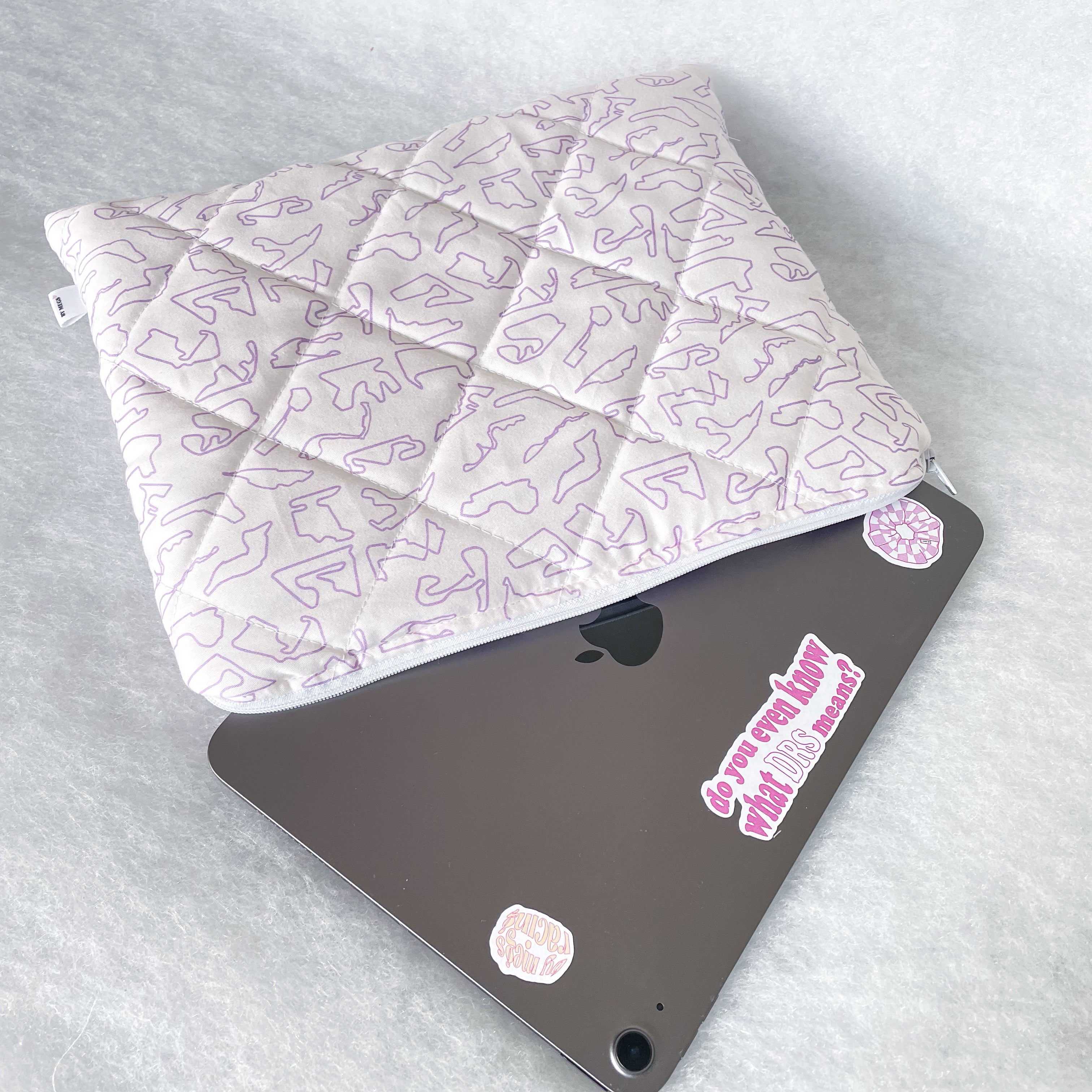 PRE-ORDER: Racing Tablet Sleeve - Lilac Tracks
