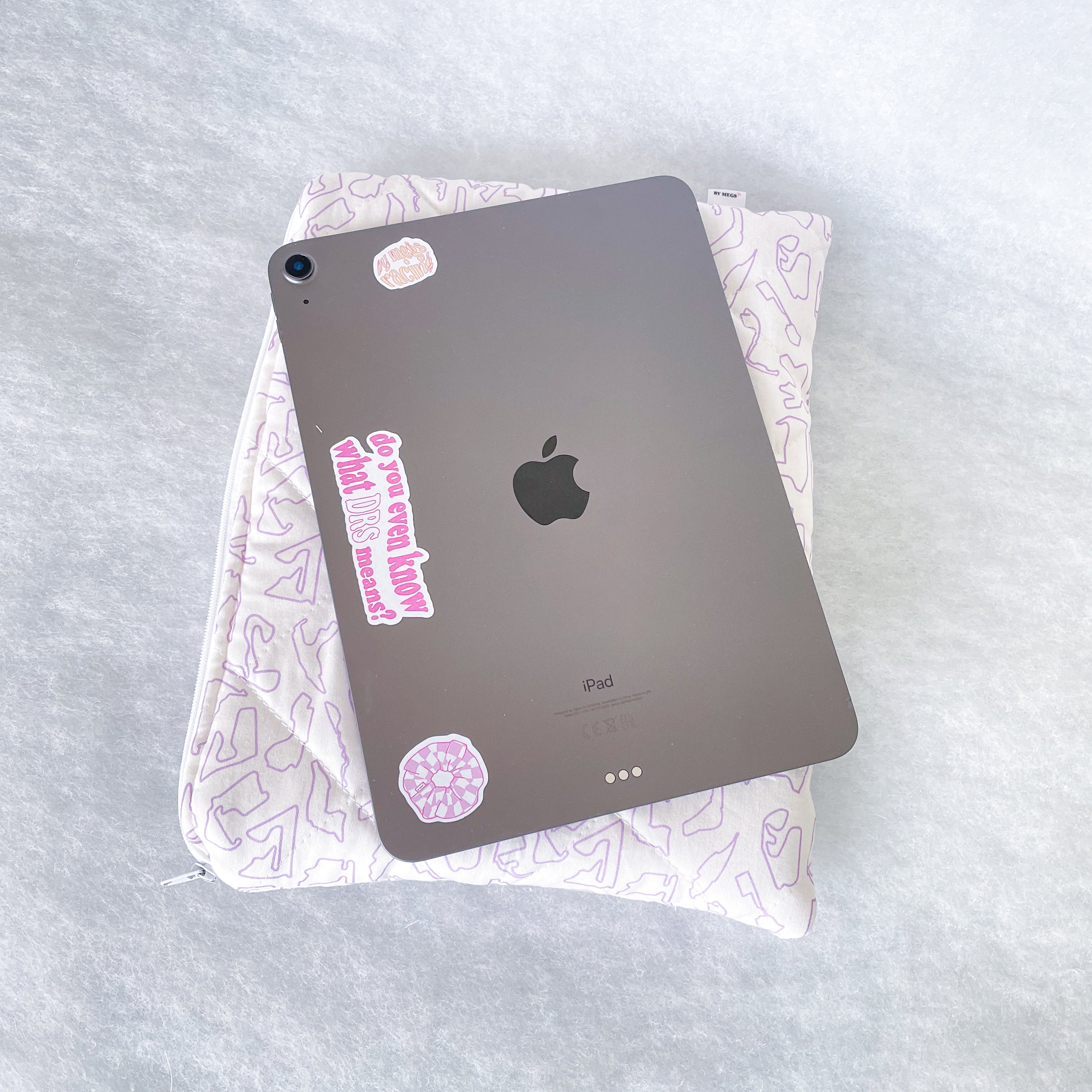 PRE-ORDER: Racing Tablet Sleeve - Lilac Tracks