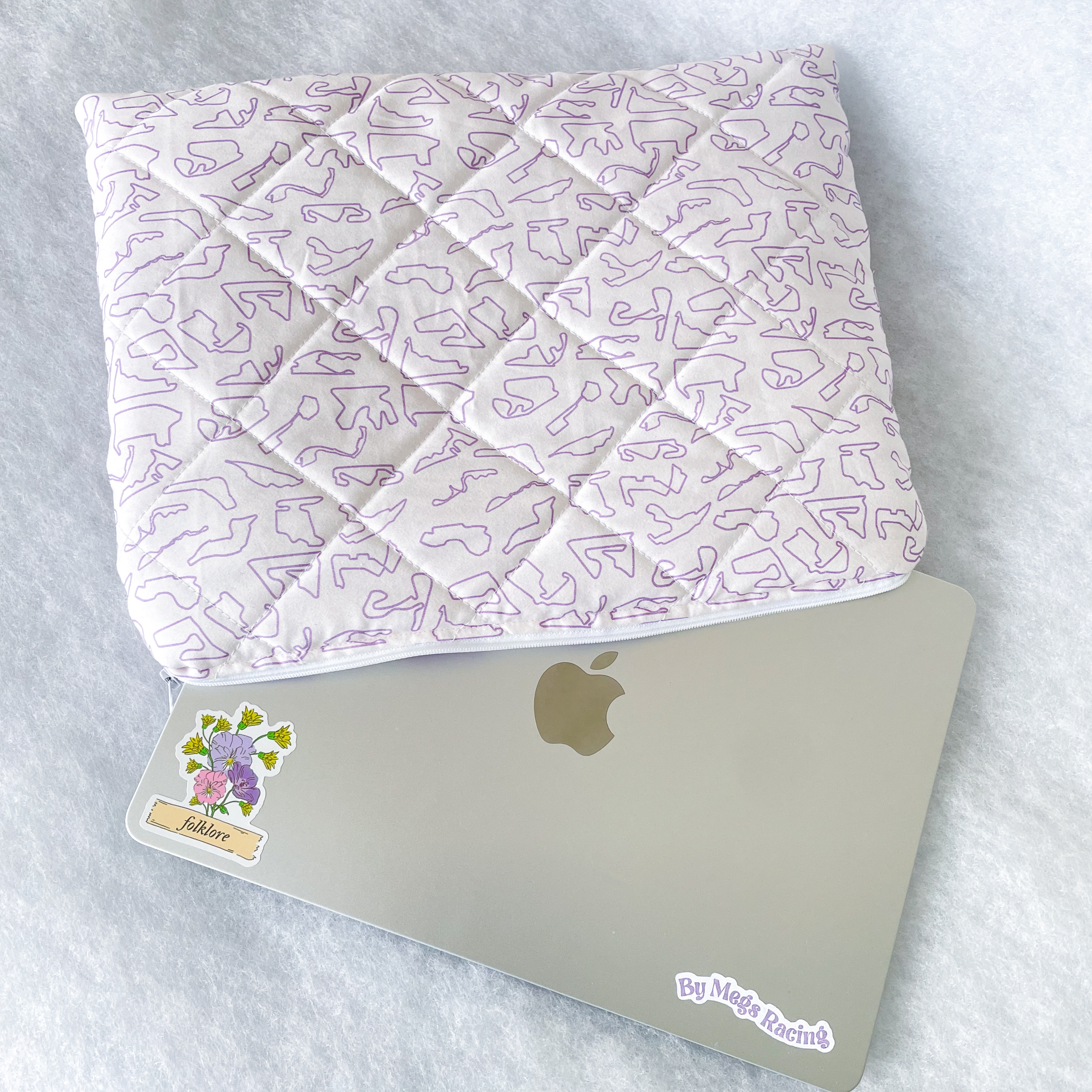 PRE-ORDER: Racing Laptop Sleeve - Lilac Tracks