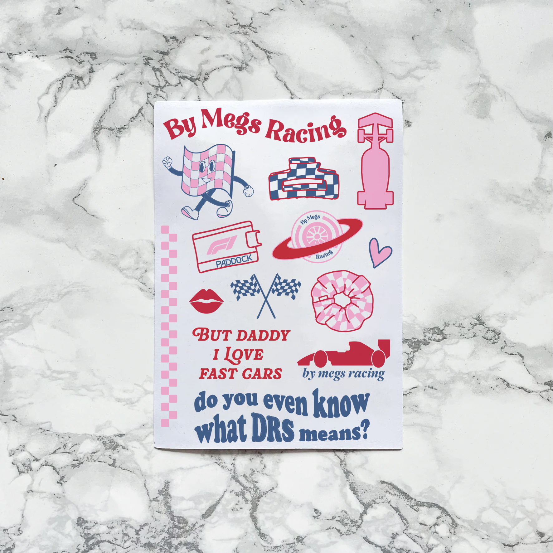 By Megs Racing Stickersheet