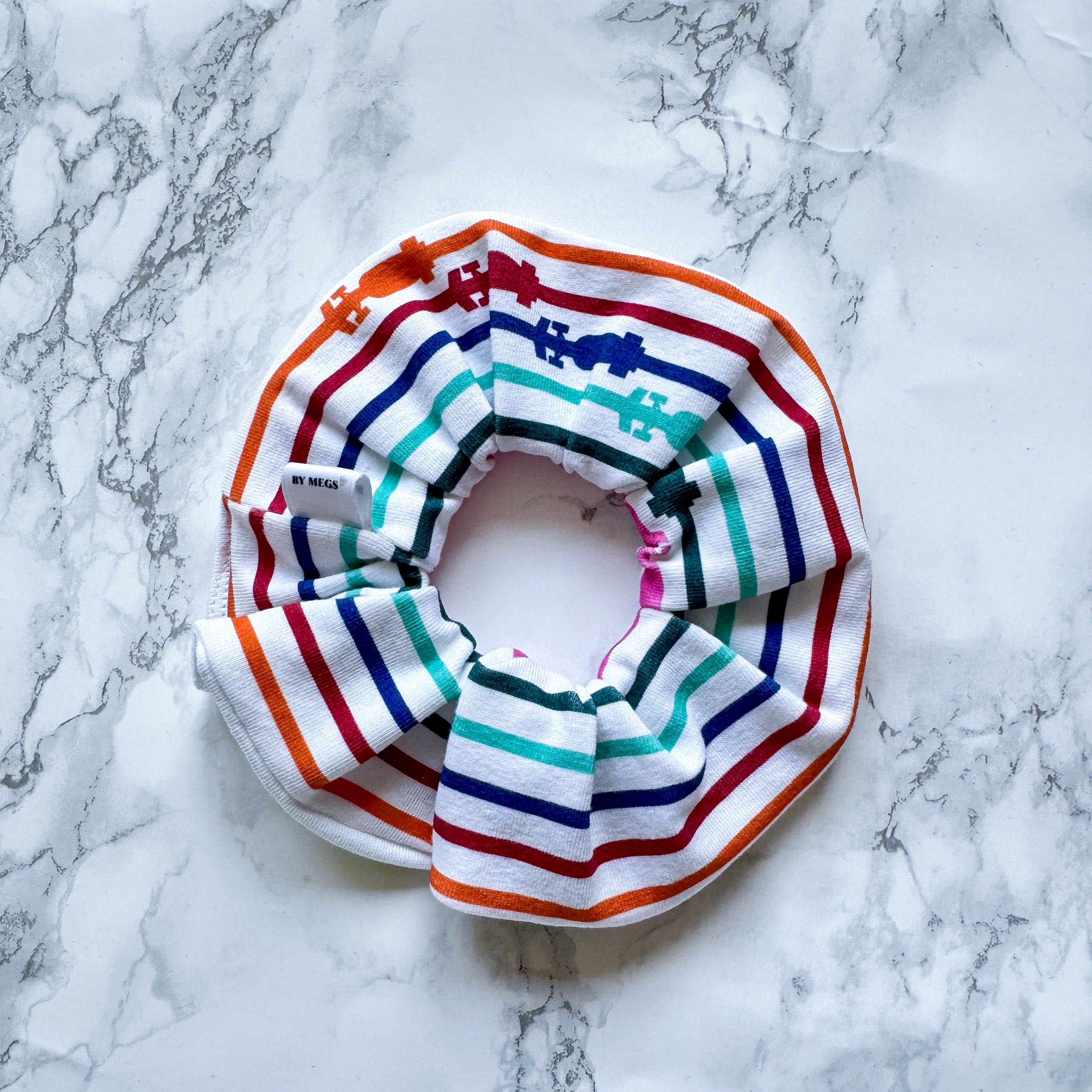 PRE-ORDER: Racing Scrunchie: Cars & Stripes