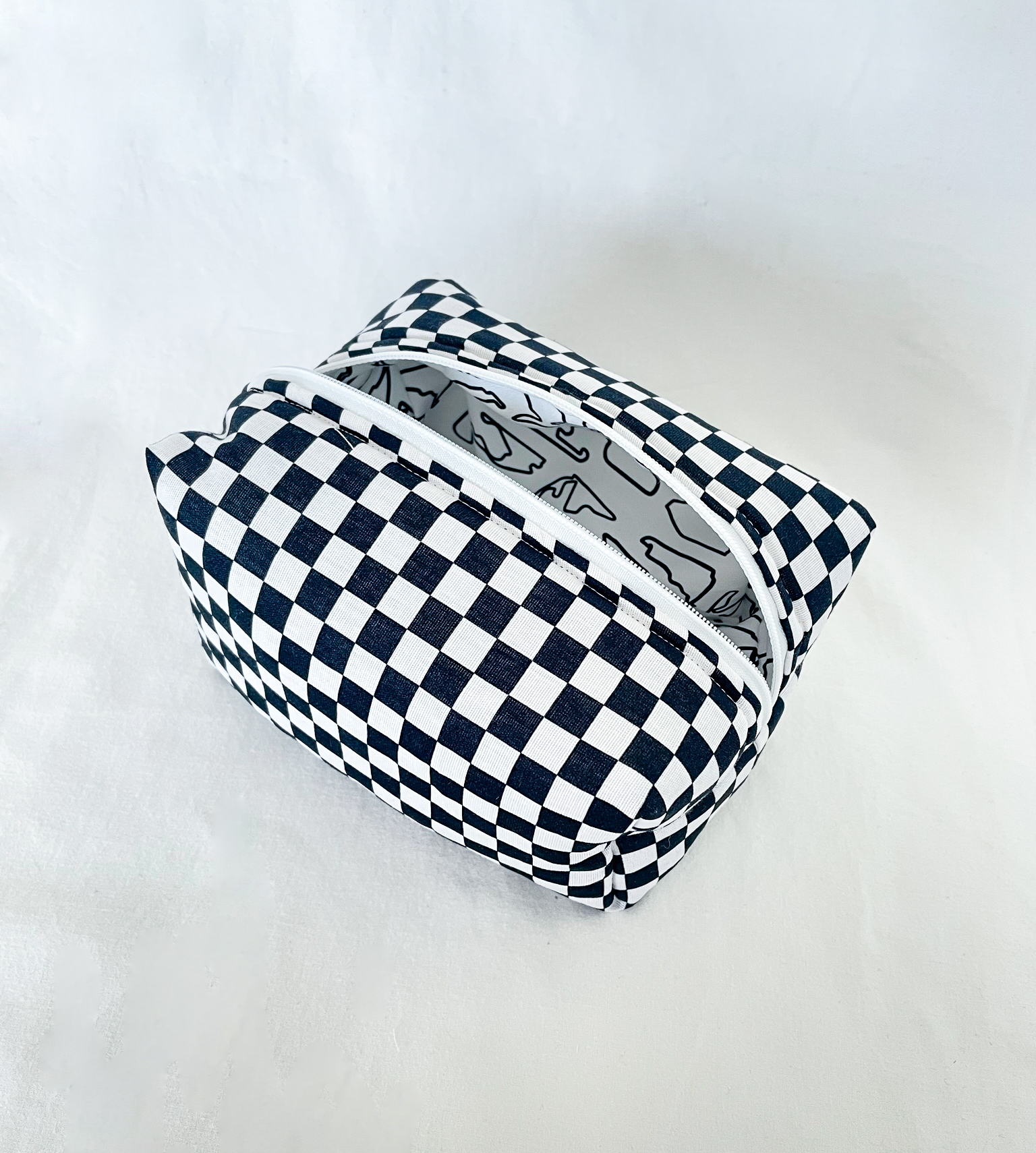 PRE-ORDER: Racing Make-up Pouch - Black Tracks
