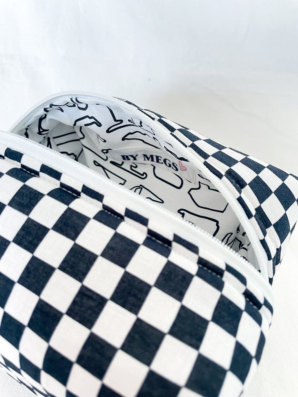 PRE-ORDER: Racing Make-up Pouch - Black Tracks