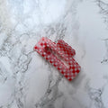 Checkered Flag Pink Claw Clip