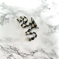 Squiggly Checkered Flag Claw Clip