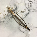 Golden Oval Pearl Bobby Pin